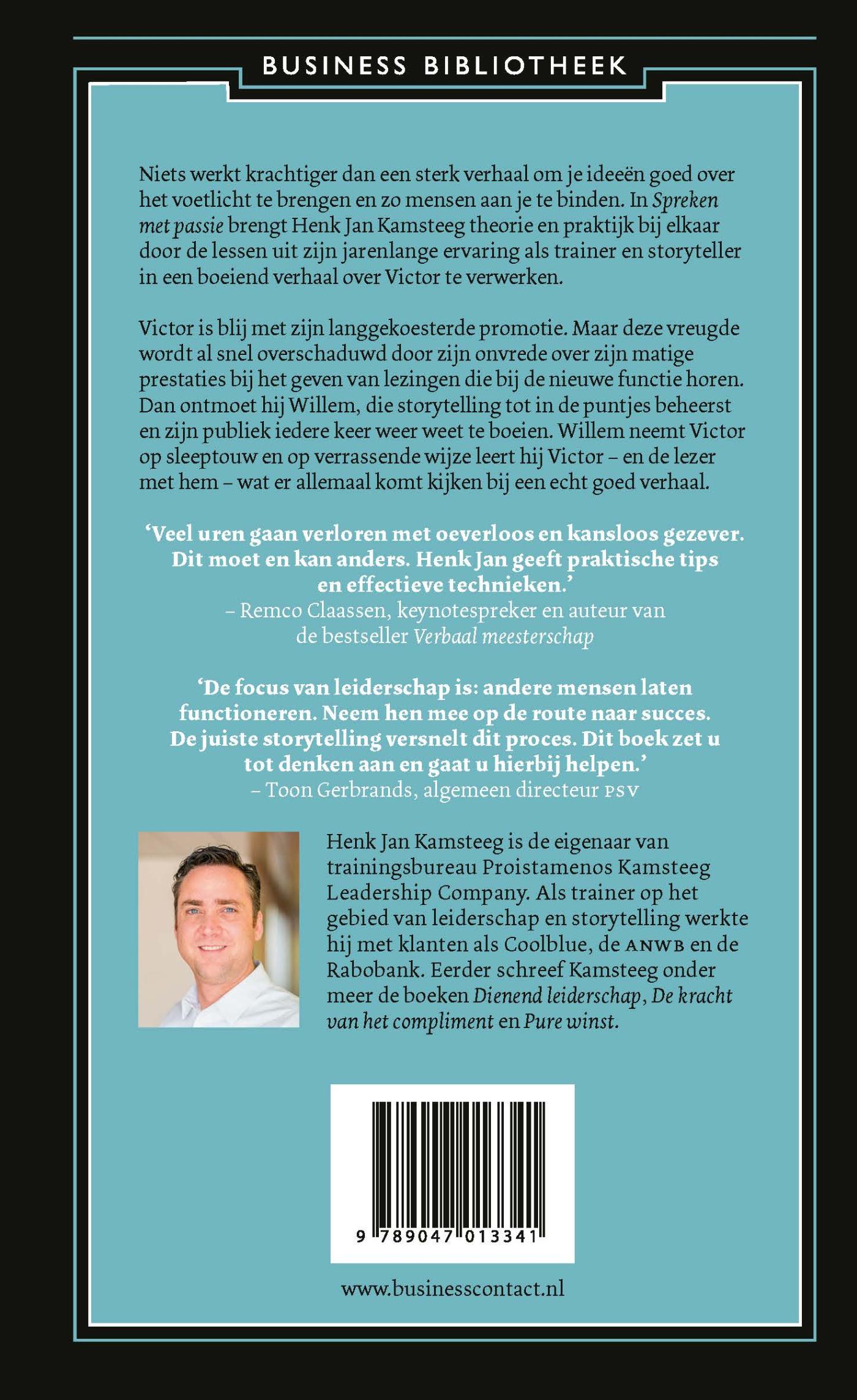 Achterkant van Spreken met passie