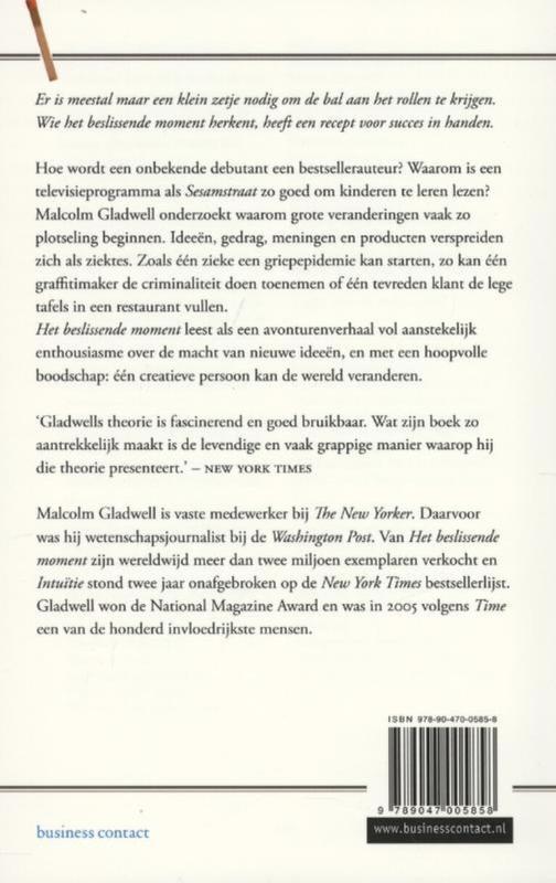 Achterkant van Het beslissende moment