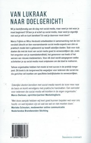 Achterkant van Zakelijke doelen bereiken met sociale media