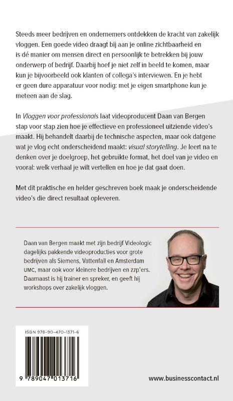 Achterkant van Vloggen voor professionals