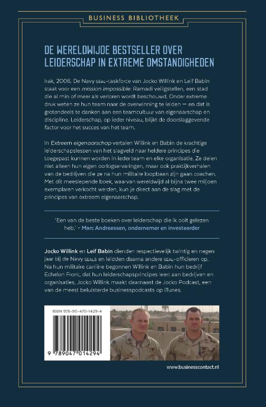 Achterkant van Extreem eigenaarschap