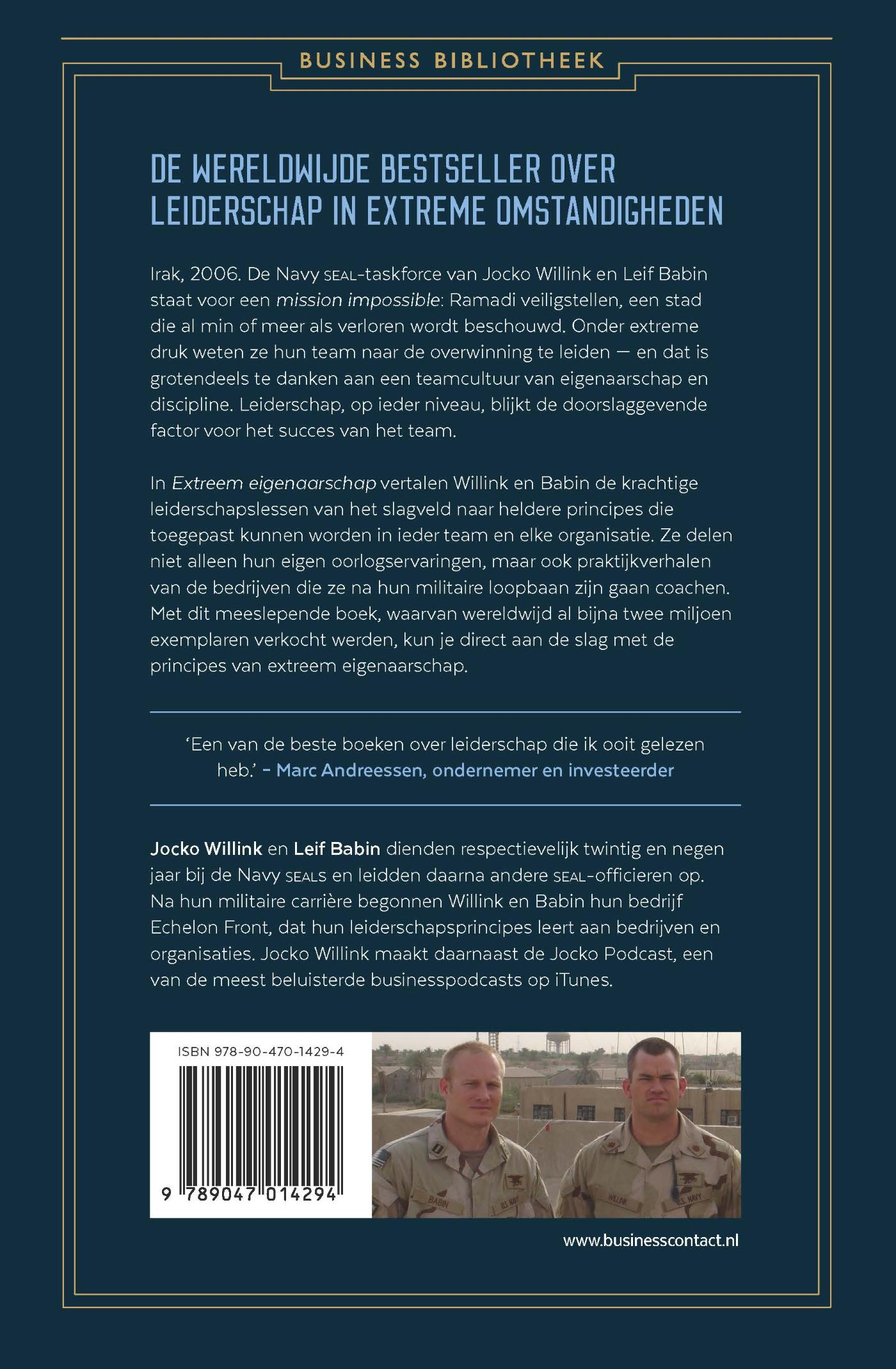 Achterkant van Extreem eigenaarschap