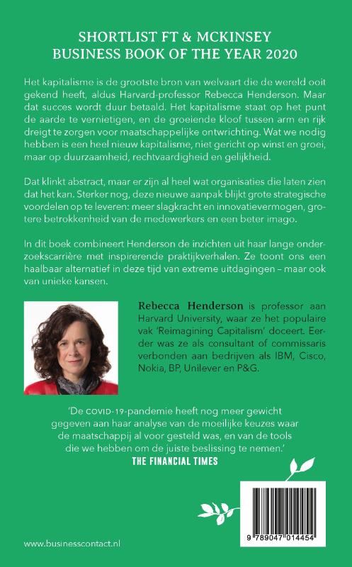 Achterkant van Een nieuw kapitalisme voor een wereld in verwarring