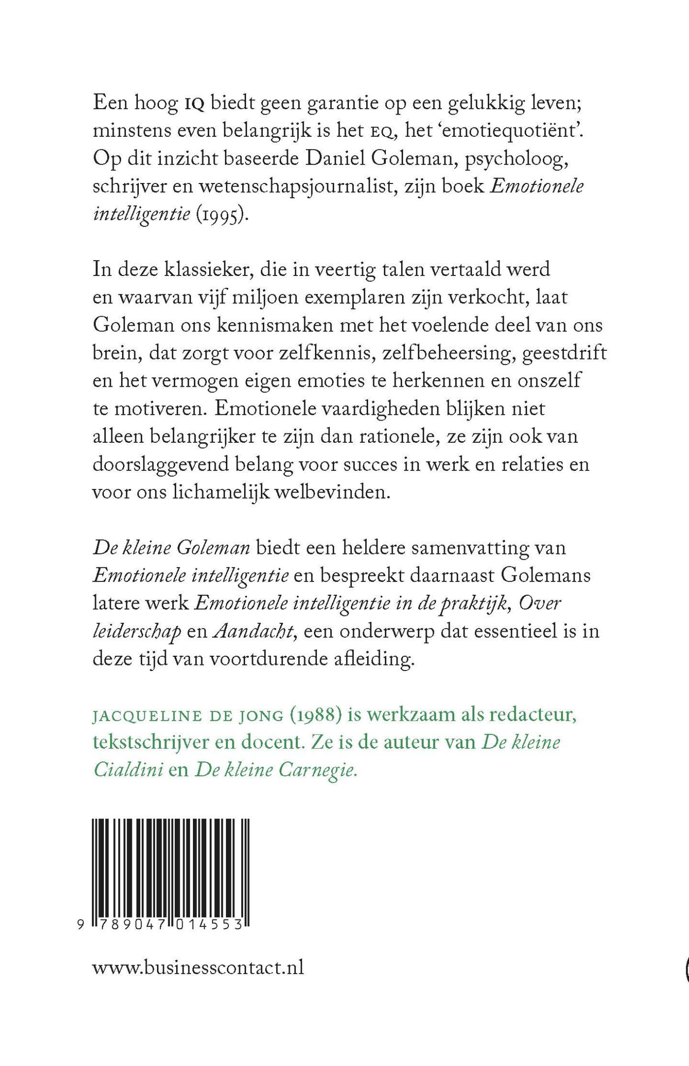 Achterkant van De kleine Goleman