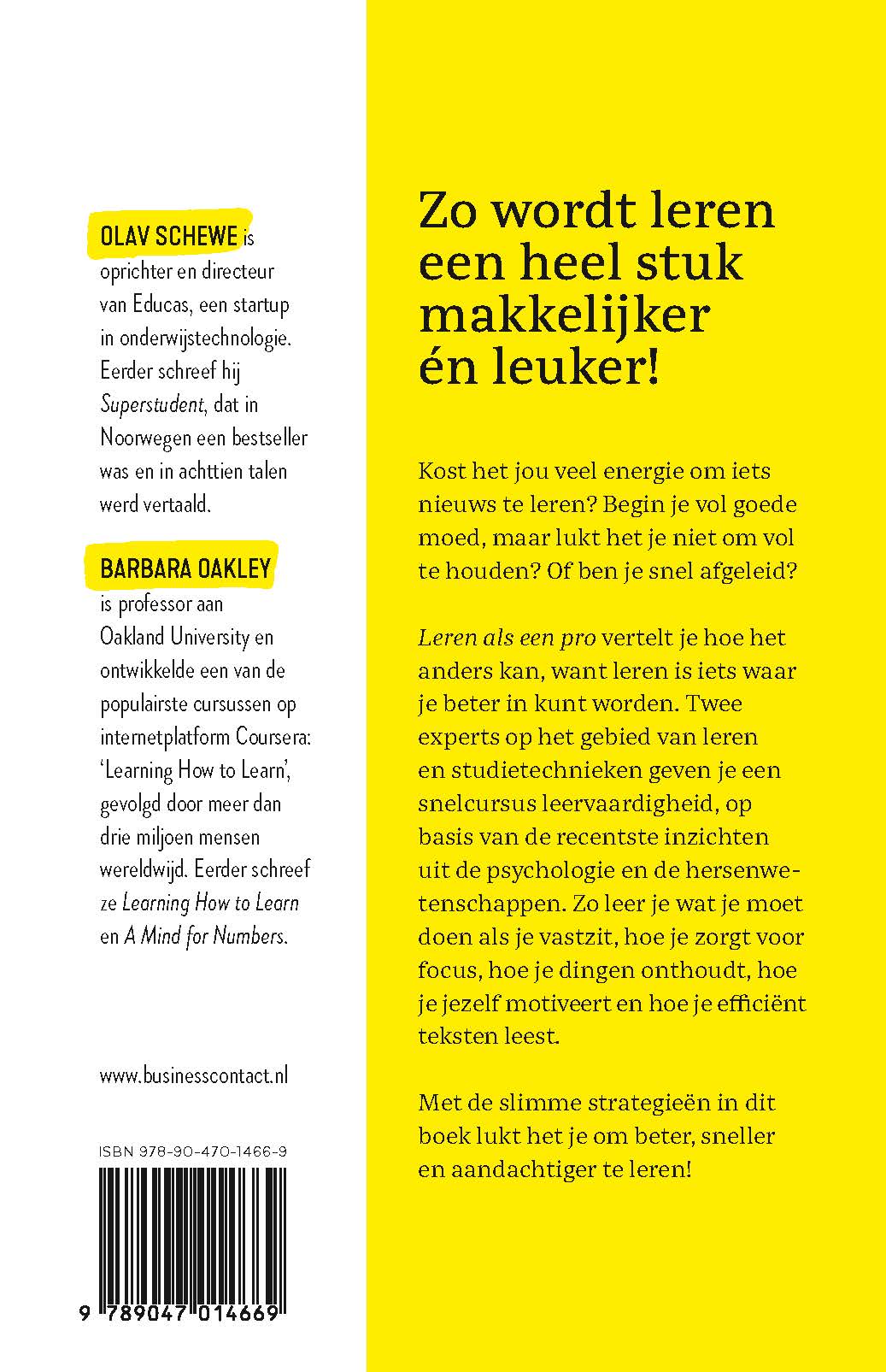 Achterkant van Leren als een pro