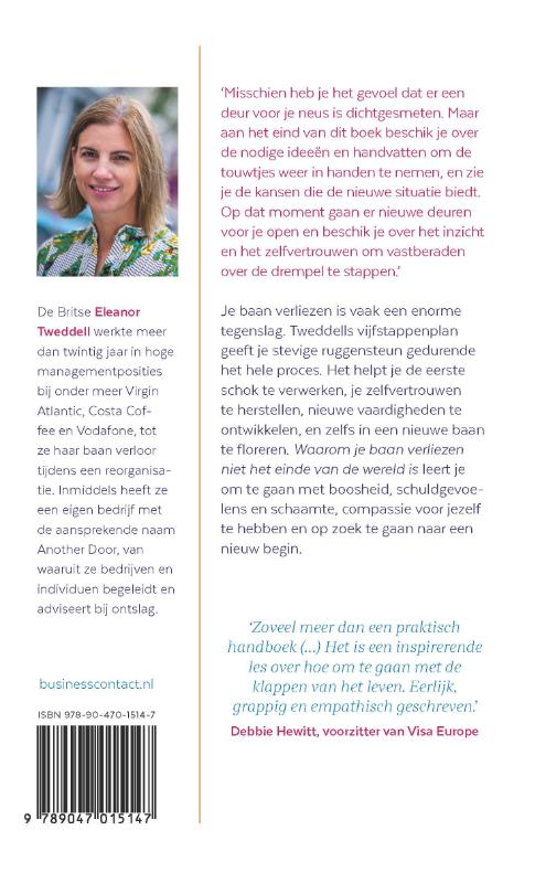 Achterkant van Waarom je baan verliezen niet het einde van de wereld is