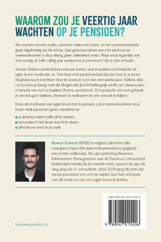 Achterkant van Tien keer met pensioen