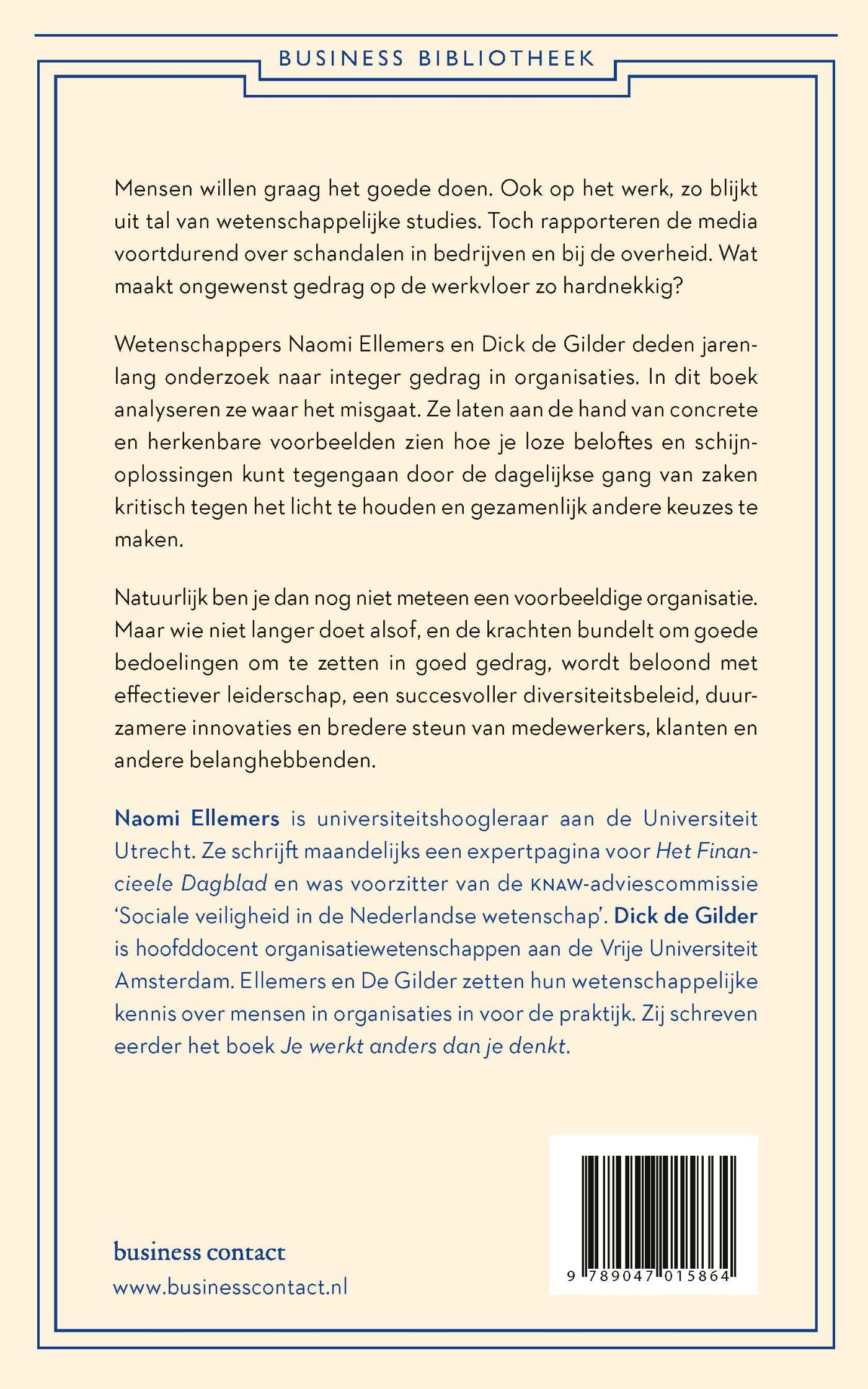 Achterkant van De voorbeeldige organisatie