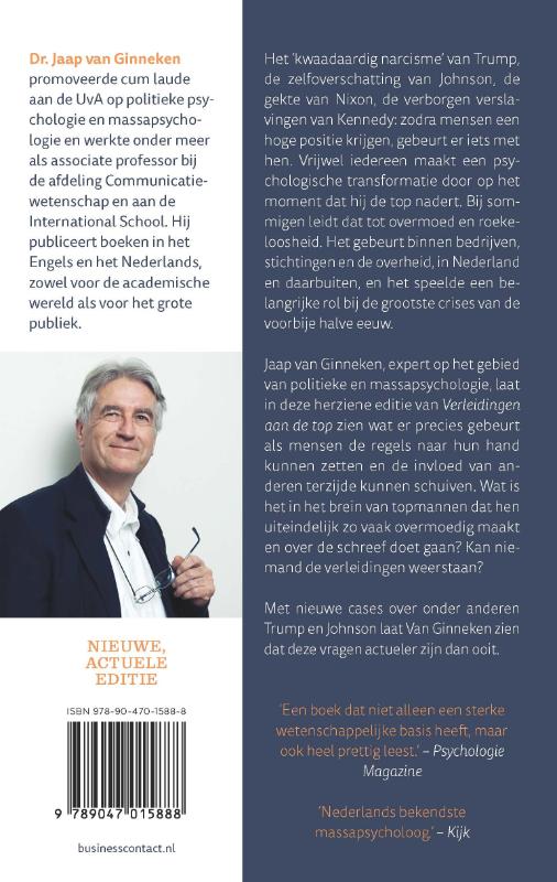 Achterkant van Verleidingen aan de top