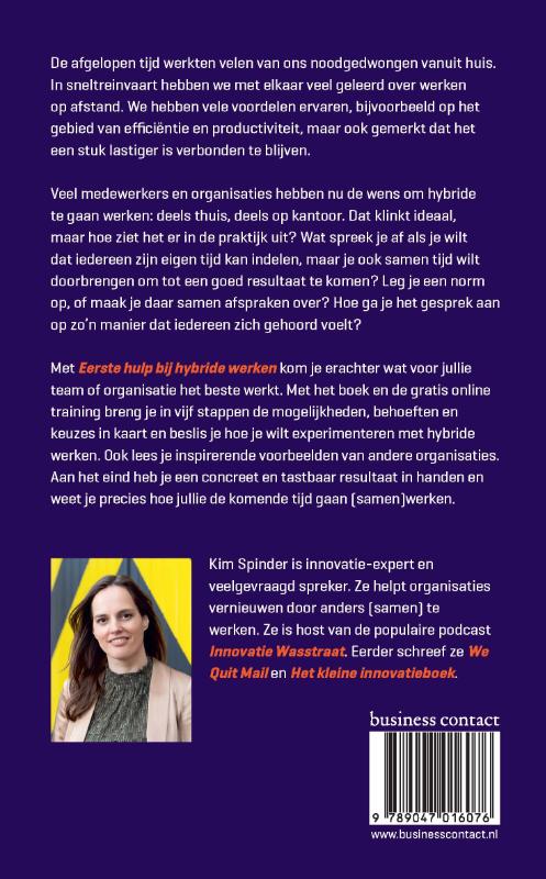 Achterkant van Eerste hulp bij hybride werken