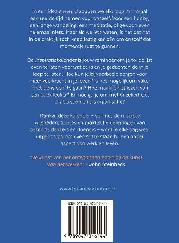 Achterkant van Inspiratiekalender 2023