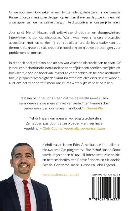 Achterkant van Win elke discussie