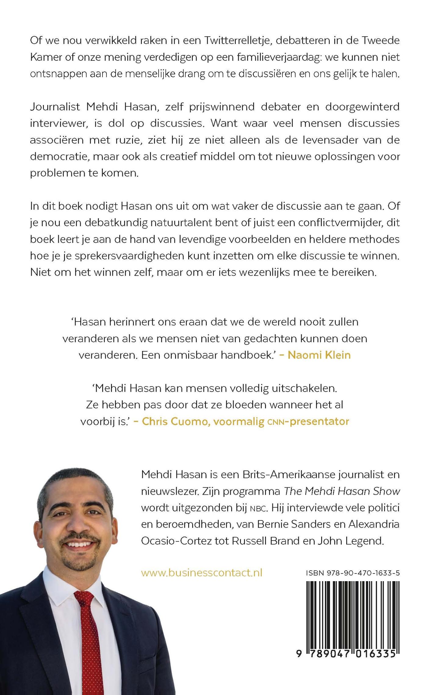 Achterkant van Win elke discussie