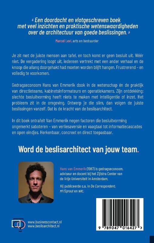 Achterkant van De beslisarchitect