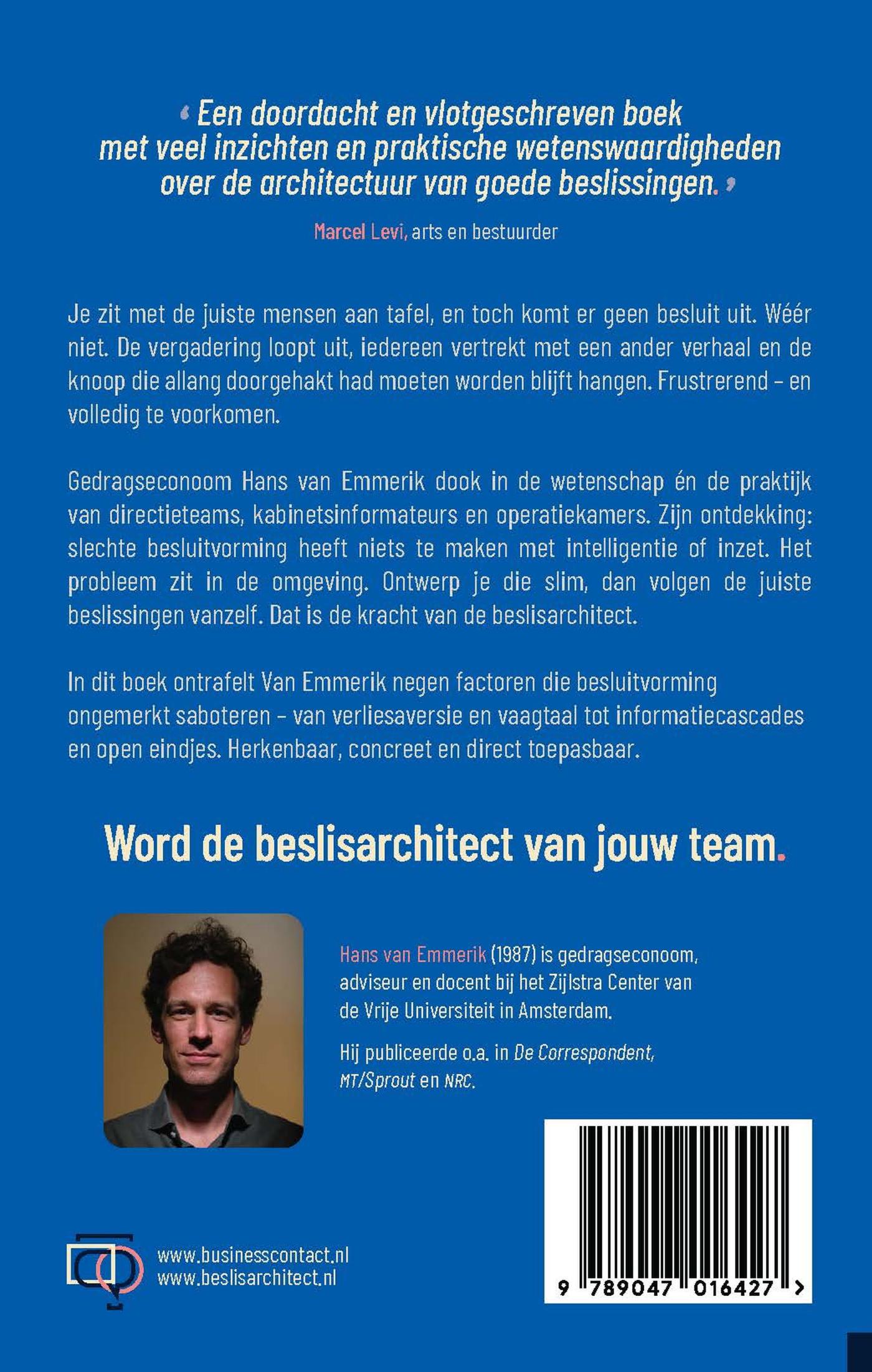 Achterkant van De beslisarchitect
