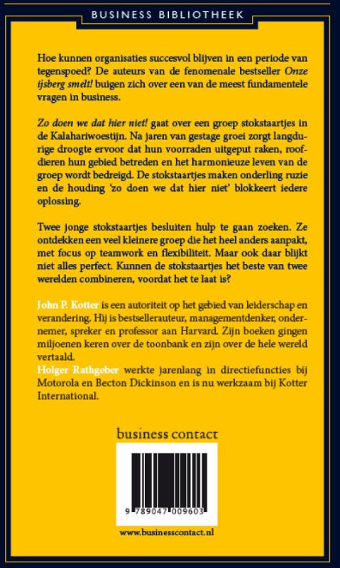 Achterkant van Zo doen we dat hier niet!