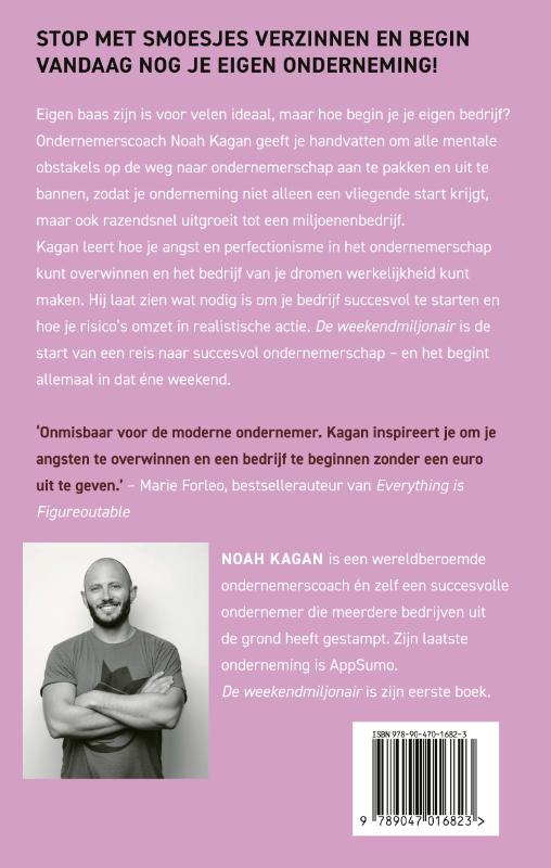 Achterkant van De weekendmiljonair