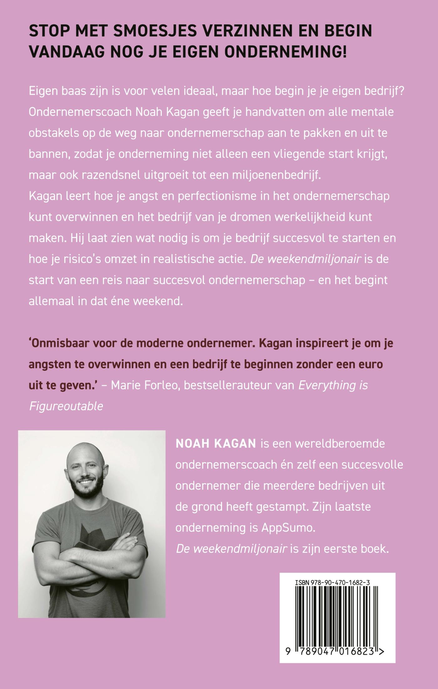 Achterkant van De weekendmiljonair