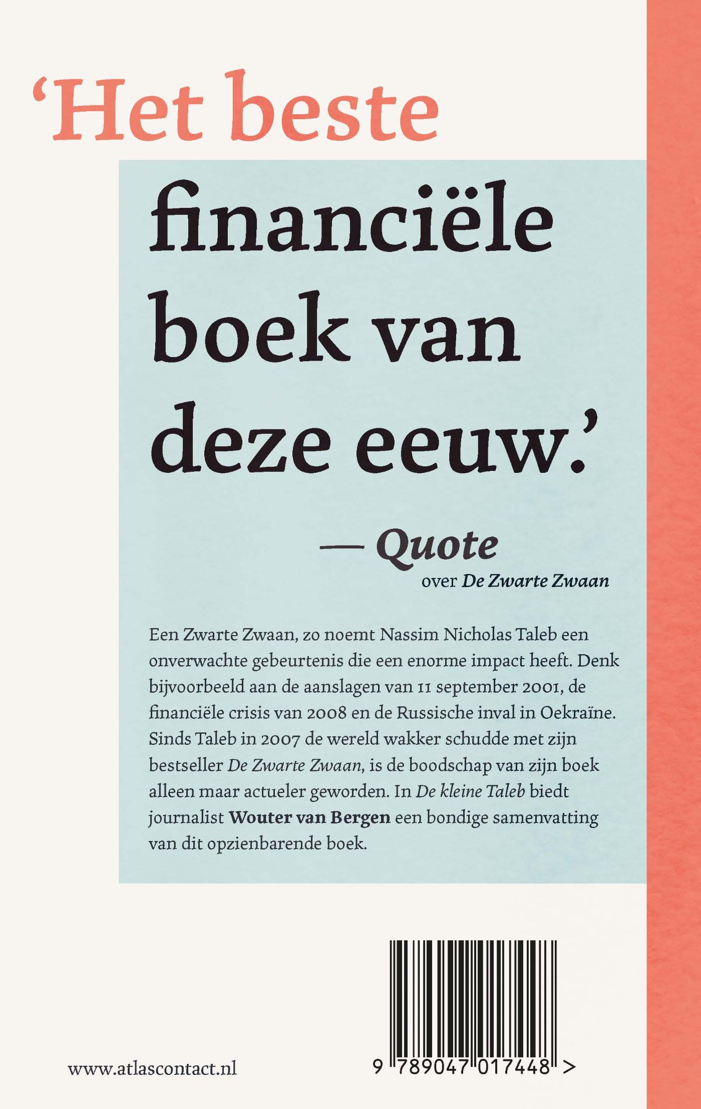 Achterkant van De kleine Taleb