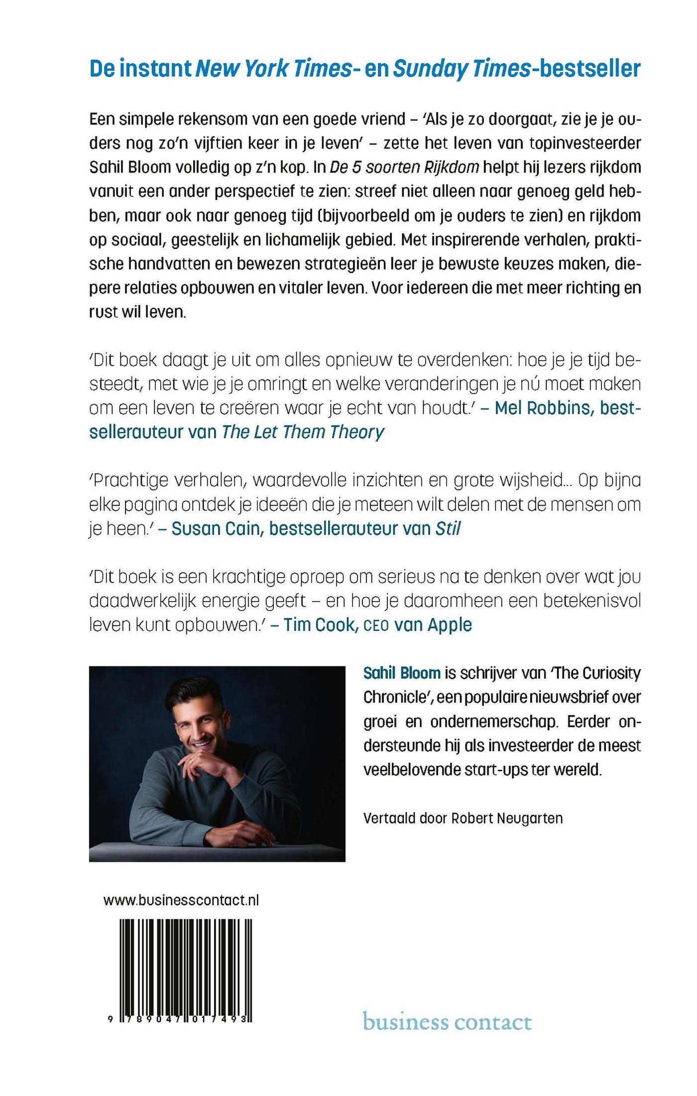 Achterkant van De 5 soorten Rijkdom