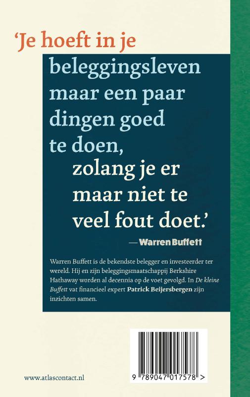 Achterkant van De kleine Buffett