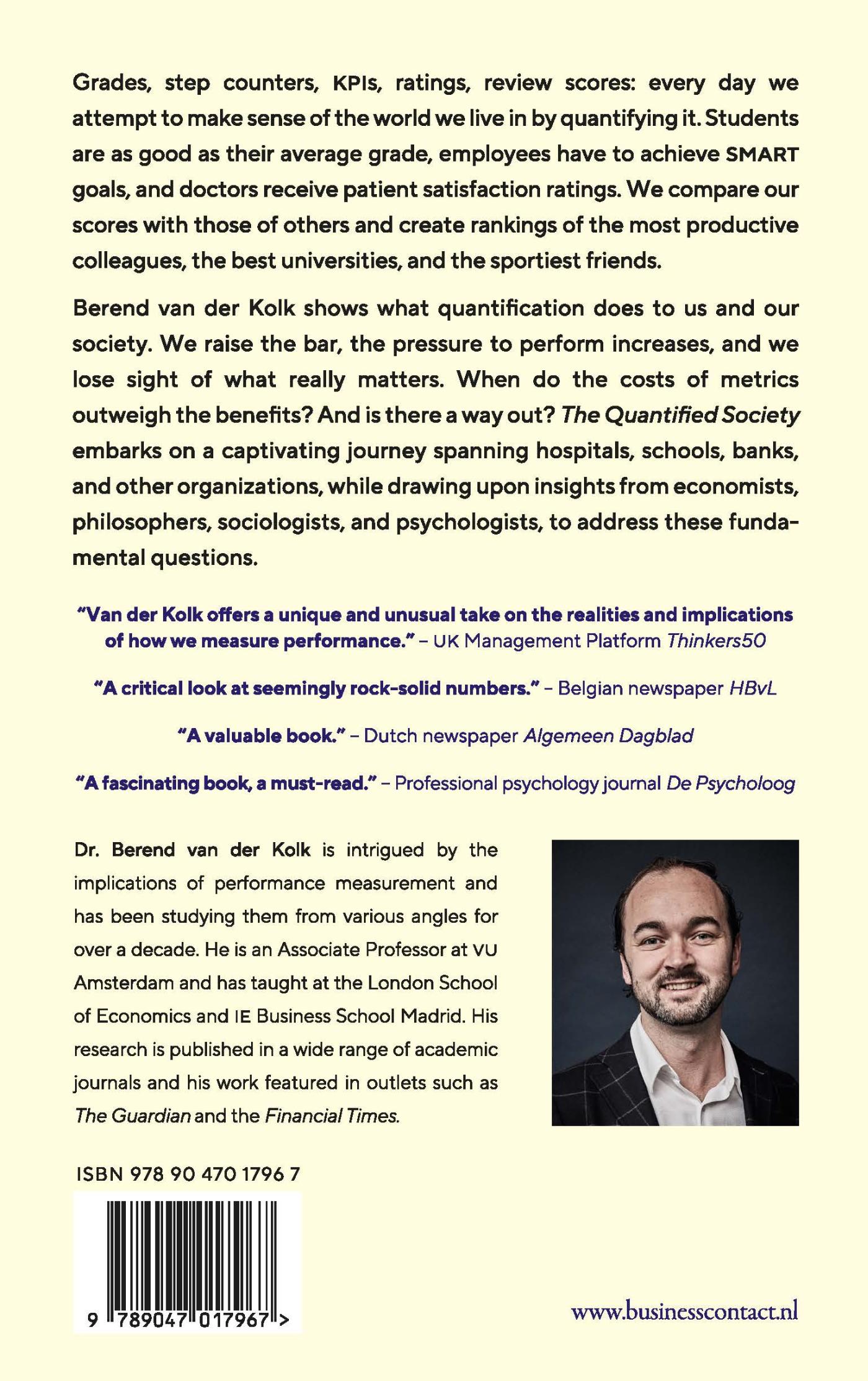 Achterkant van The Quantified Society