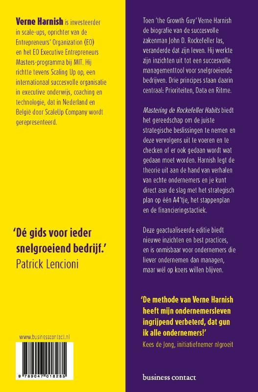 Achterkant van Mastering de Rockefeller Habits
