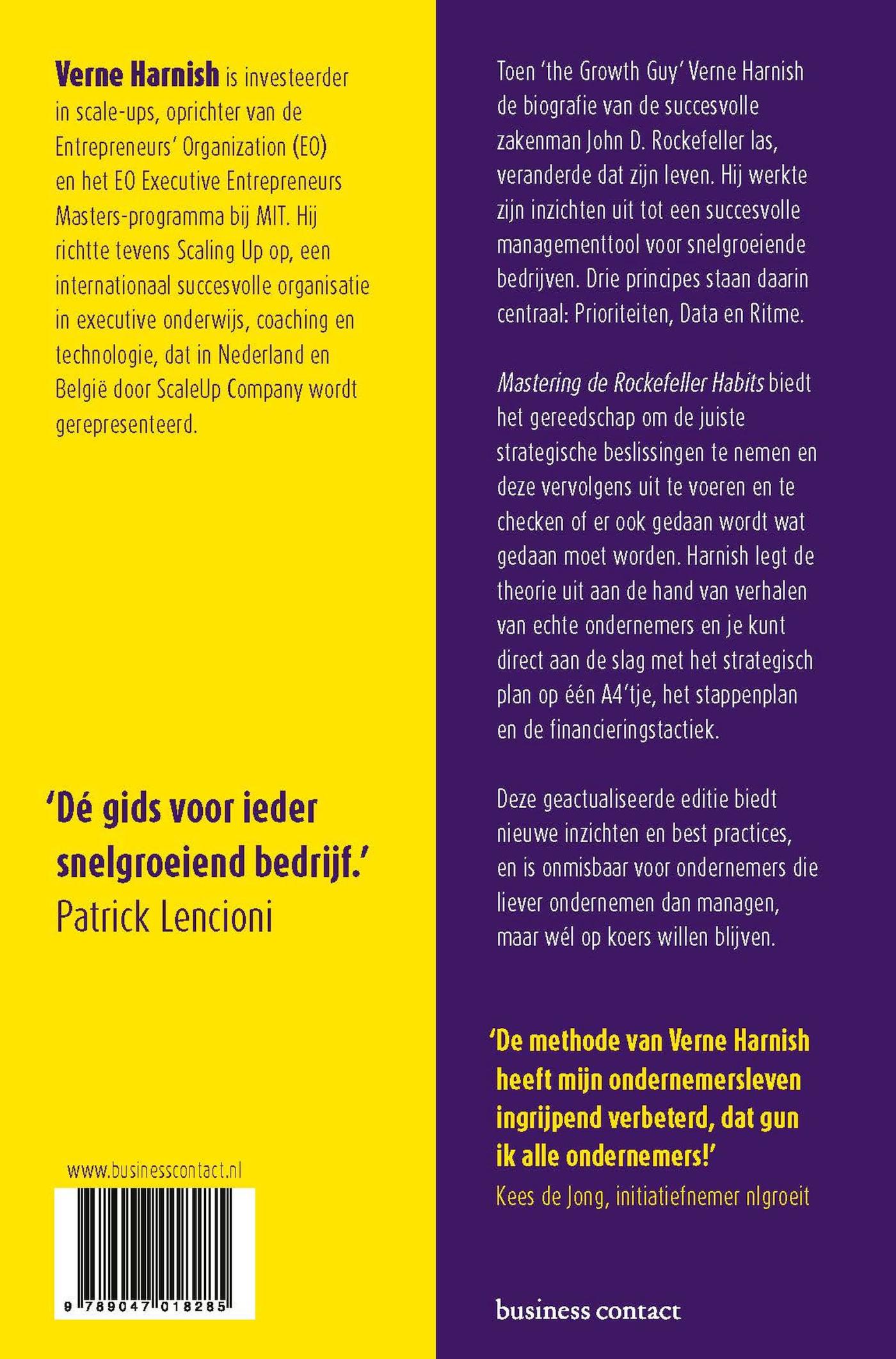 Achterkant van Mastering de Rockefeller Habits
