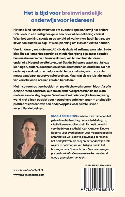 Achterkant van Als alle breinen leren