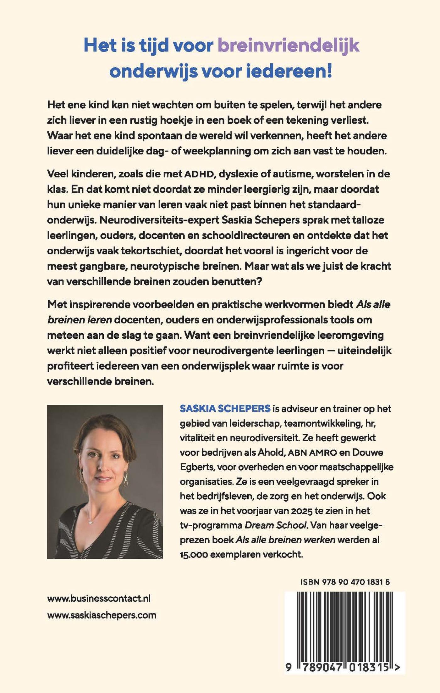 Achterkant van Als alle breinen leren