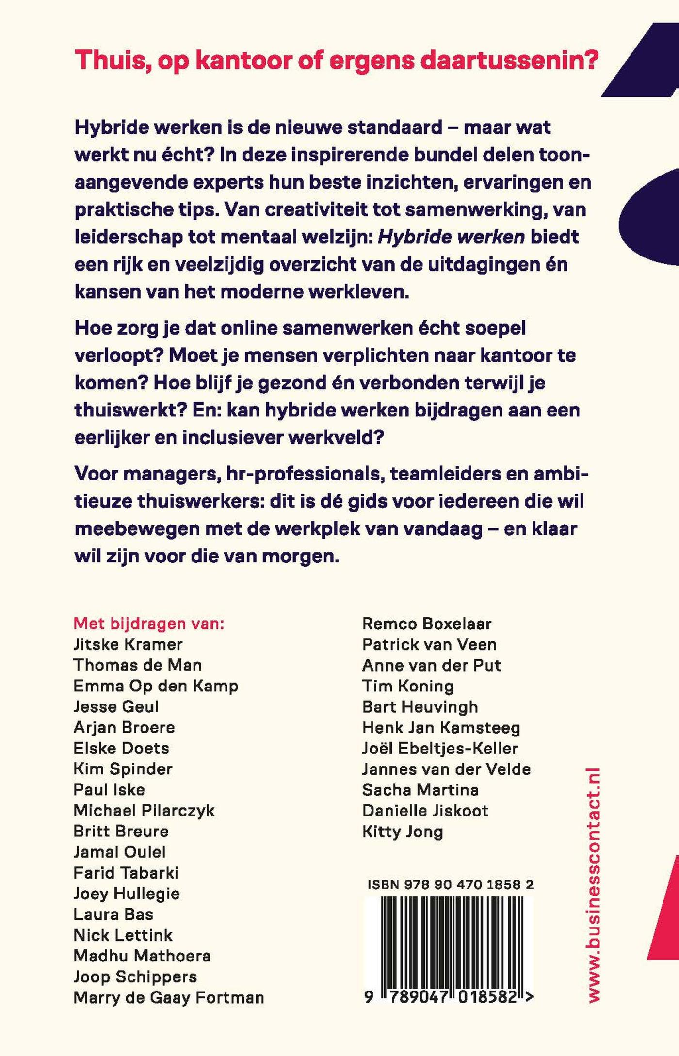 Achterkant van Hybride werken