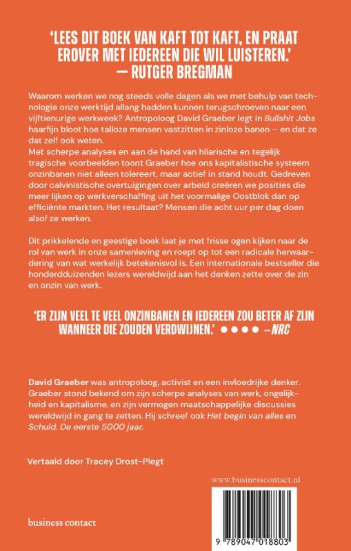 Achterkant van Bullshit jobs