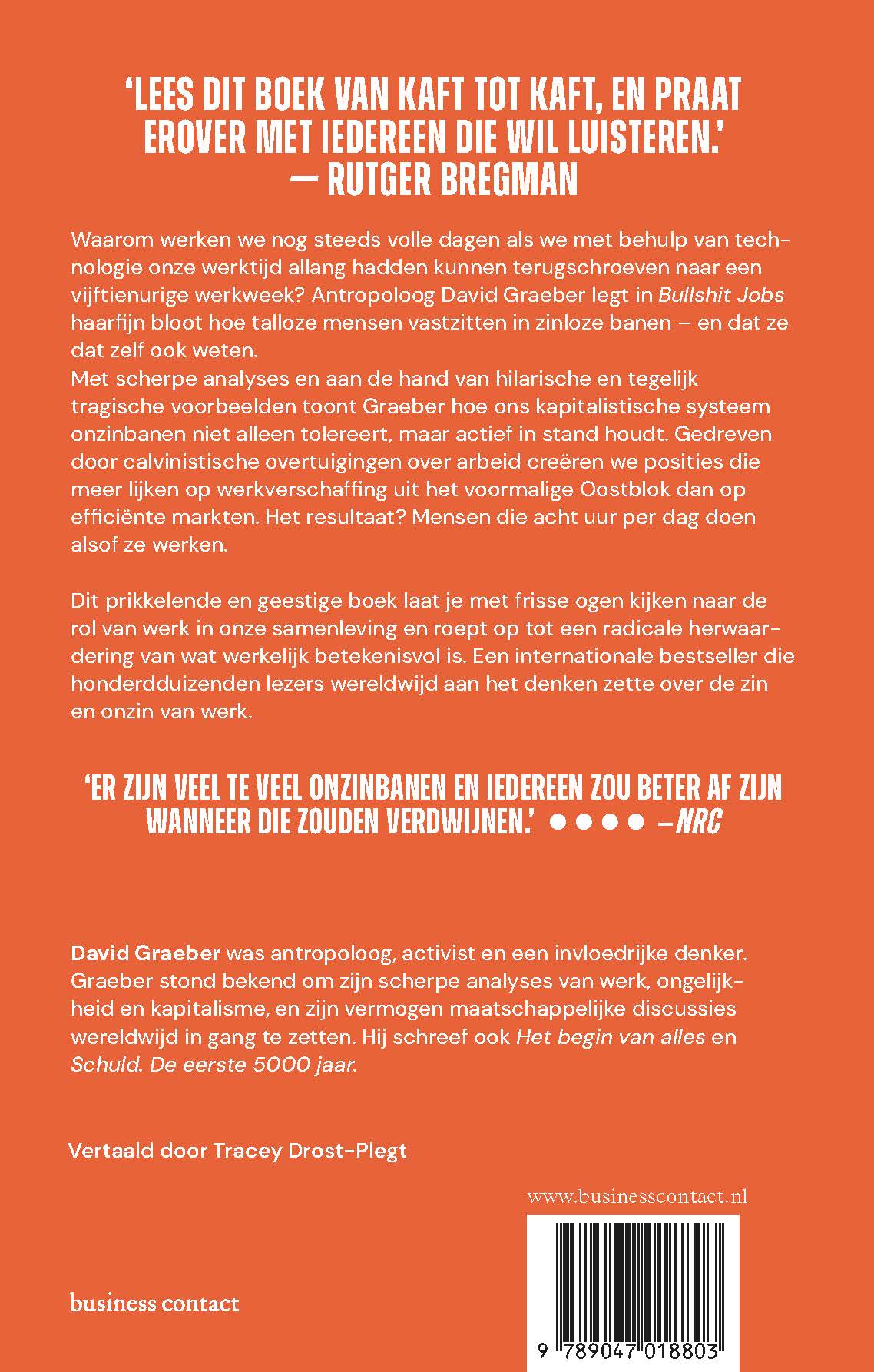 Achterkant van Bullshit jobs