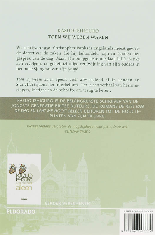 Achterkant van Toen wij wezen waren