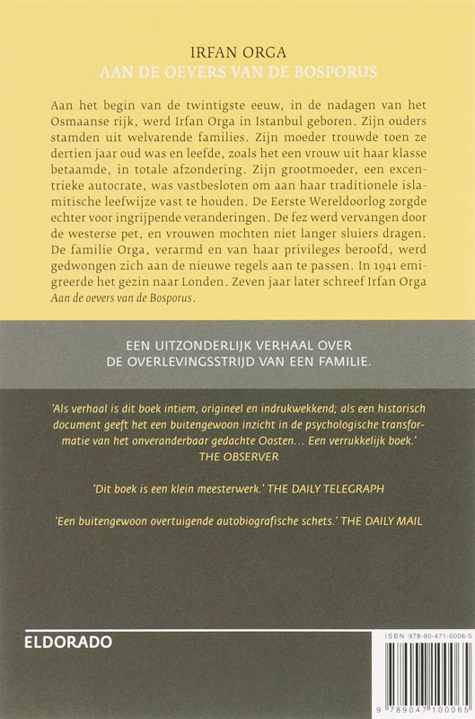 Achterkant van Aan de oevers van de Bosporus