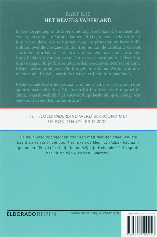 Achterkant van Hemels vaderland