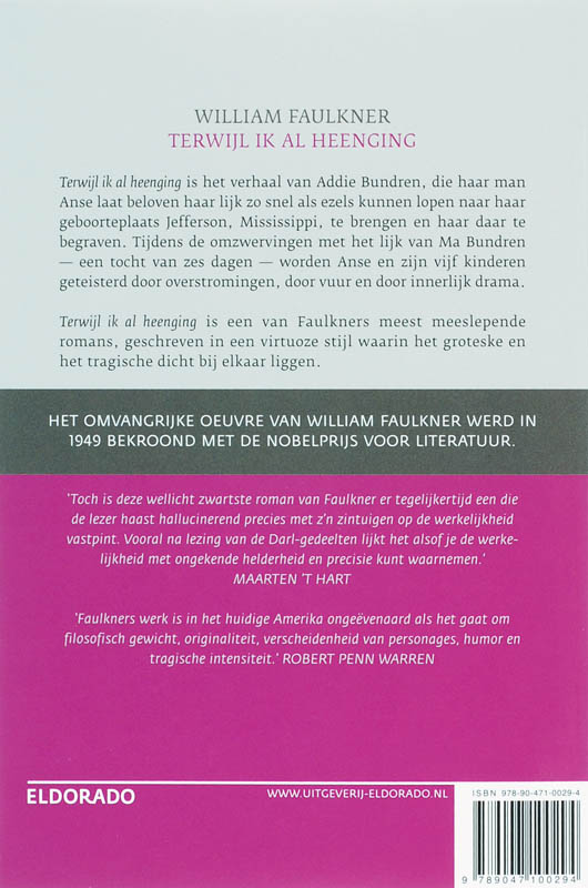 Achterkant van Terwijl ik al heenging