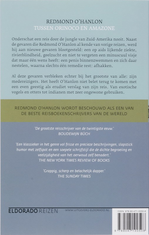 Achterkant van Tussen Orinoco en Amazone