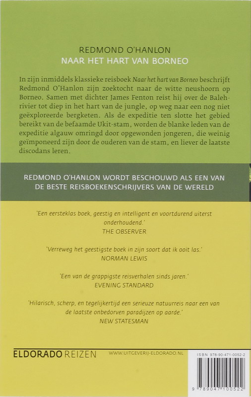 Achterkant van Naar het hart van Borneo
