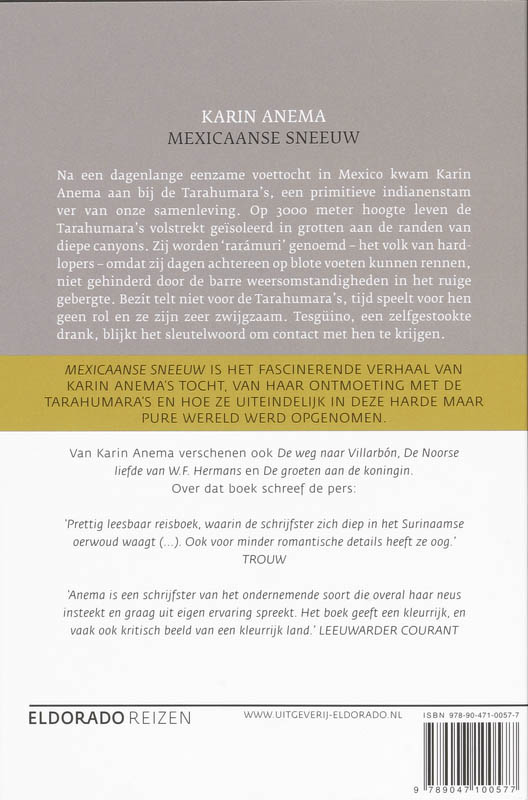Achterkant van Mexicaanse sneeuw