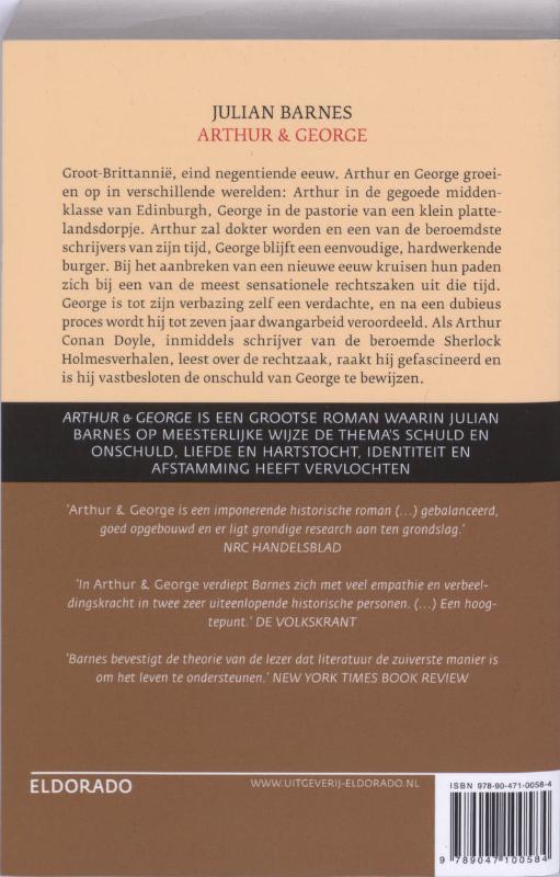 Achterkant van Arthur & George