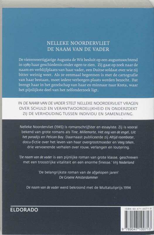 Achterkant van Naam van de vader