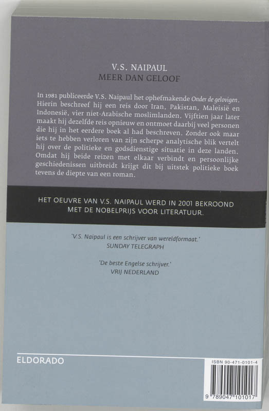 Achterkant van Meer dan geloof