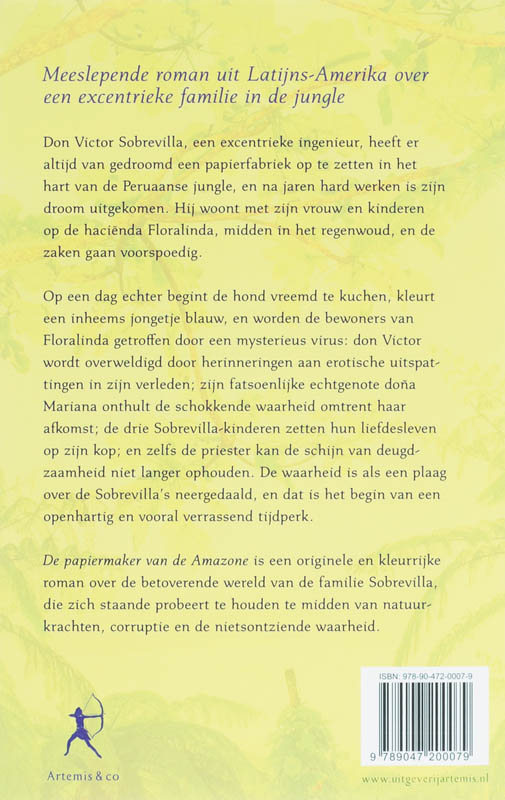 Achterkant van De papiermaker van de Amazone