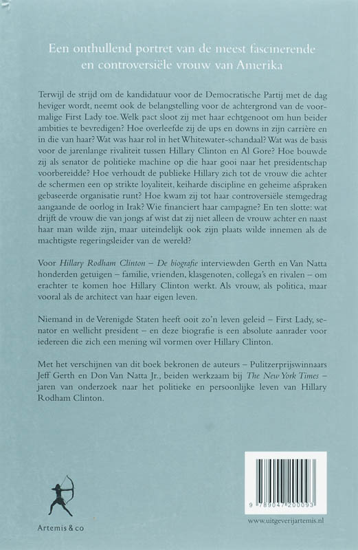 Achterkant van Hillary Rodham Clinton