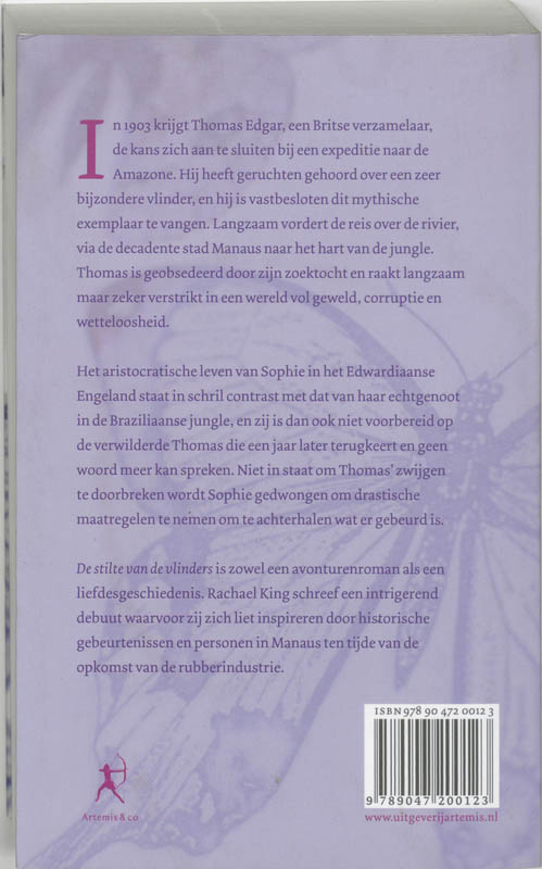 Achterkant van De stilte van de vlinders