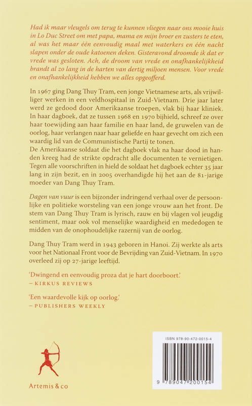 Achterkant van Dagen van vuur