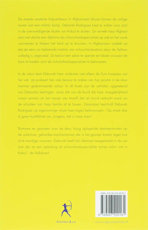 Achterkant van De schoonheidssalon van Kabul