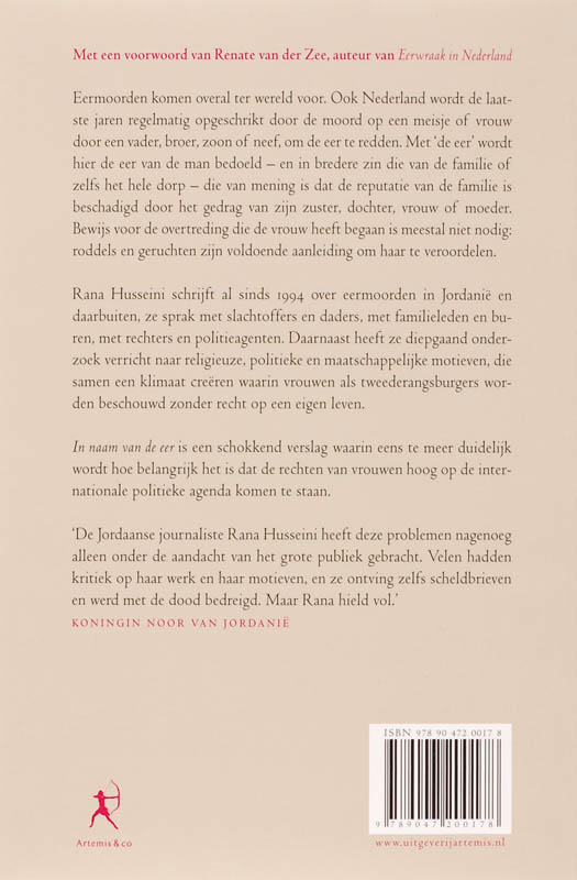 Achterkant van In de naam van eer
