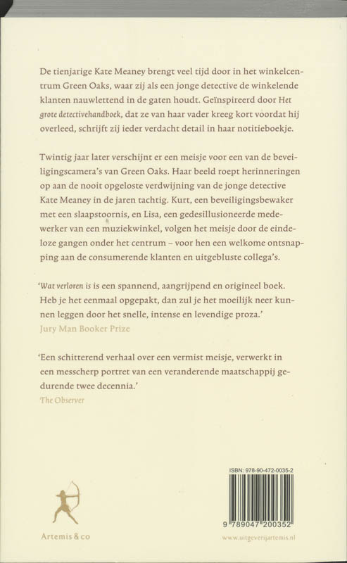 Achterkant van Wat verloren is